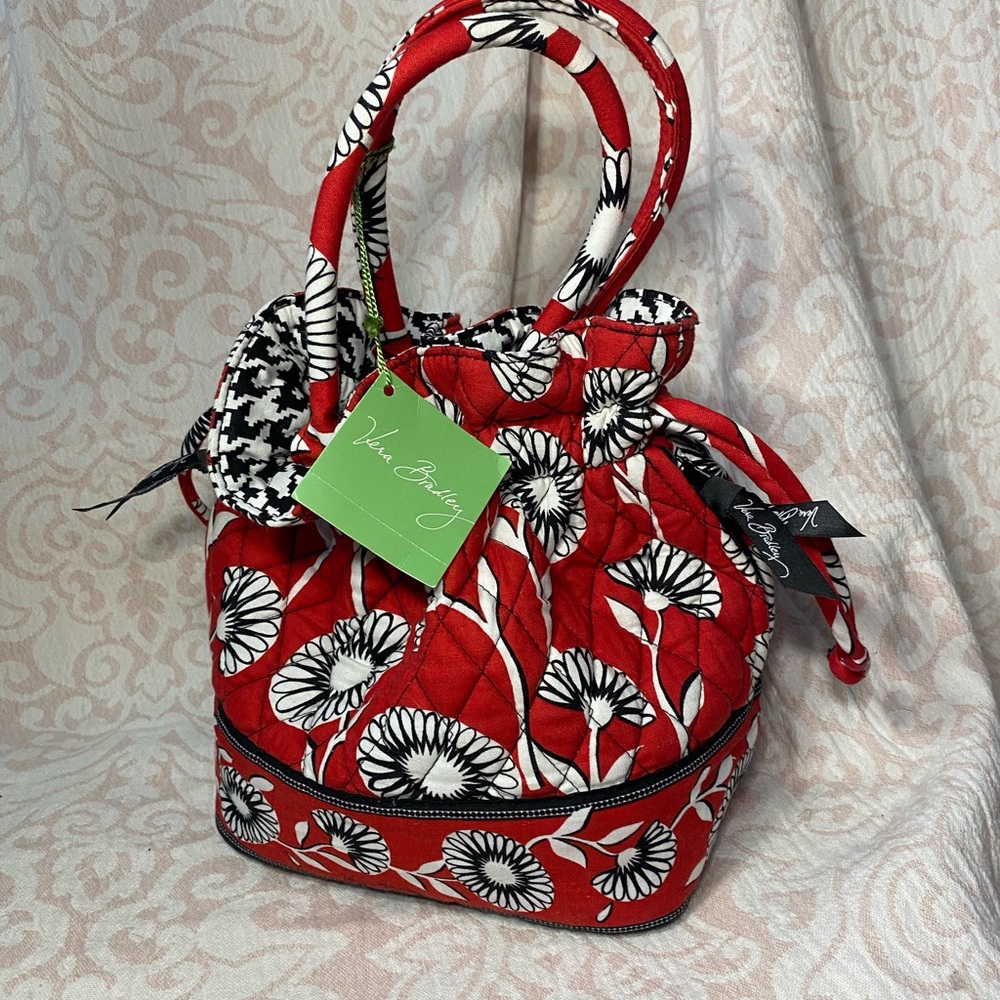 NWT Vera Bradley Deco Daisy Emma Drawstring Handbag